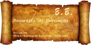 Besenyődi Bernarda névjegykártya